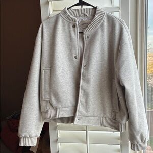 Women's Gray Bomber Jacket